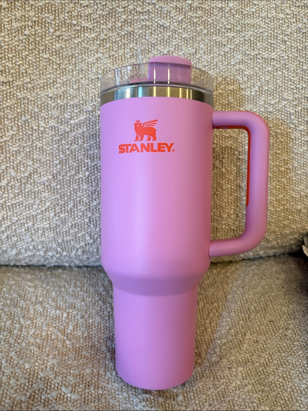 Stanley Pink Insulated Travel Tumbler with Handle